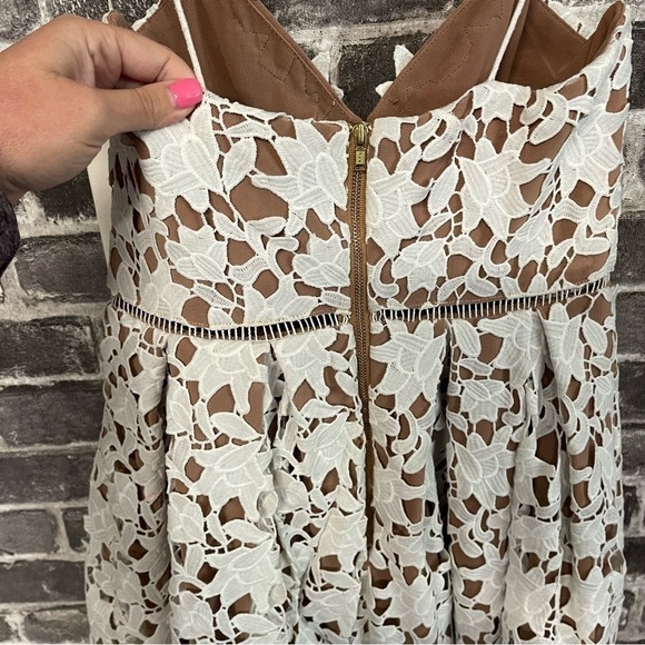 Self Portrait Azaelea guipure lace dress white midi - Picture 15 of 15